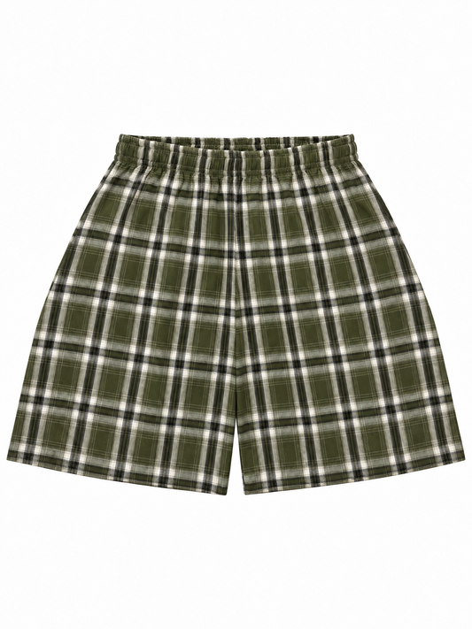 Plaid Green Shorts
